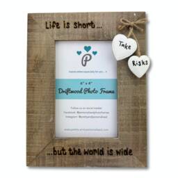 Life Is Short But The World Wide - Adventure Travel Holiday Vacation Personalised Driftwood Style Photo Frame 6x4 - thumbnail 3