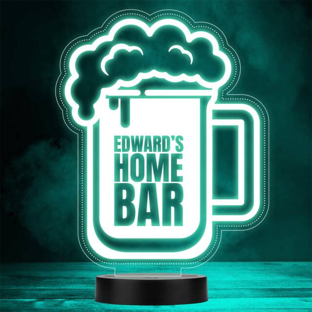 Pint Glass Beer Lager Drink Home Bar Man Cave Gift Colour Change Night Light - image 1