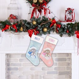 Personalised Christmas Stocking - Baby Girl Embroidered Name - thumbnail 3