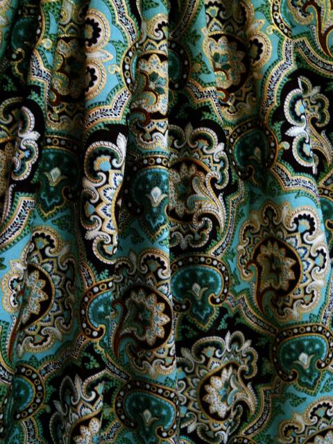 Valance Paisley Medallion, Green Gold Brown, Window Treatment Curtain, Valence Bedroom, Living Family Cotton, Top Home, Decor Decorations - image 1