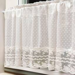 Floral Kitchen Sheer Curtain Farmhouse Lace Coffee Curtain - thumbnail 2