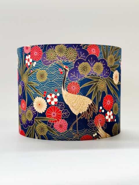 Japanese Crane Bird Lampshade/Hamdmade Design Kimono Table Lamp Ceiling Light - image 1