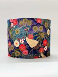 Japanese Crane Bird Lampshade/Hamdmade Design Kimono Table Lamp Ceiling Light - thumbnail 1