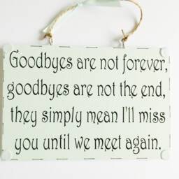 Goodbyes Quote Plaque Farewell Meaningful Sign Thoughtful Leaving Friends Family Colleagues Gift - thumbnail 3