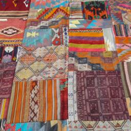 "8X12 Turkish Patchwork Area Kilim Rug, Bohemian Rug - Patchwork Rug For Livingroom 8'4"" X 11'7" - thumbnail 3