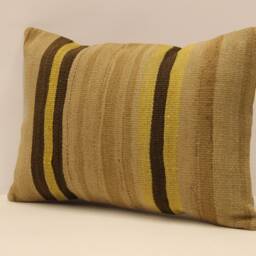 Throw Lumbar Kilim Pillow 14x20 in - 35x50 cm Boho Pillowcover Kilim Cushion Cover Tribal Pillow 4Bef-622 - thumbnail 3