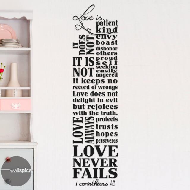 1 Corinthians 13 Subway Art Vinyl Wall Decal Sticker - image 1