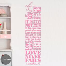 1 Corinthians 13 Subway Art Vinyl Wall Decal Sticker - thumbnail 2
