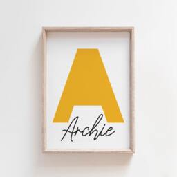 Set Of 3 Rainbow Nursery Prints, Initial Print, Name Boys Bedroom, Girls Kids Wall Art, Playroom Decor, Colourful Room - thumbnail 3