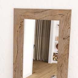Antique Reclaimed Wood Floor Mirror - Rustic Full Length Custom Size Available Farmhouse Style - thumbnail 3