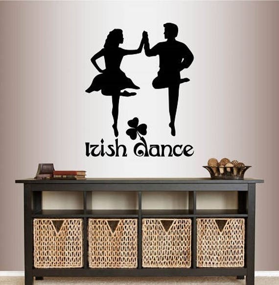 In-Style Decals Wall Vinyl Decal Art Sticker Irish Dance Words Dancers Boy Girl Man Woman Ireland Dublin Celtic Step Mural Design 281 - image 1