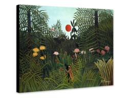 Henri Rousseau Virgin Forest Canvas Print - Sunset Jungle Art - thumbnail 1