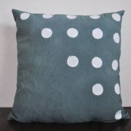 "Coppia Di Federe in Cotone Decorato, Bianco E Verde, ""Rainandsnow" - thumbnail 3