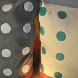 "Coppia Di Federe in Cotone Decorato, Bianco E Verde, ""Rainandsnow" - thumbnail 4
