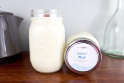 Ocean Mist Soy Candle in Pint Mason Jar, Scented Candle, Wood Wick Ocean Jar Beach - thumbnail 1