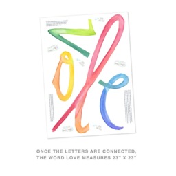 Love - Fabric Wall Decal Color Story Mej - thumbnail 4