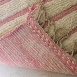 Custom Fabulous Boujad Rug, Authentic Moroccan Azilal White & Pink Carpet, Handmade Furniture, Bohemian Rug - thumbnail 4
