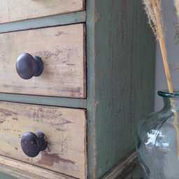 Small Vintage, Solid Wood, Farmhouse/Boho/Coastal Chest Of Drawers/Washstand - thumbnail 4