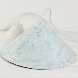Blue Ceramic Kitchen Island Pendant Light Handmade Rustic Hanging Lamp Farmhouse Ceiling Lighting - thumbnail 4