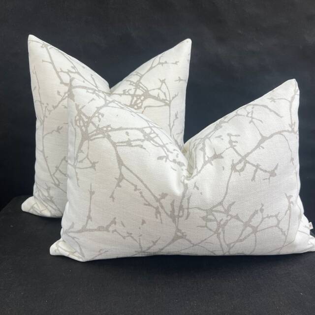 Romo Luxury Designer Arbor Cream Taupe Contemporary Cushion Pillow Cover - image 1