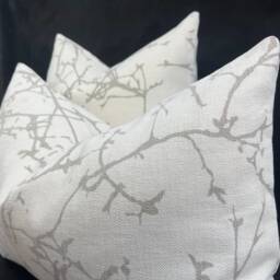 Romo Luxury Designer Arbor Cream Taupe Contemporary Cushion Pillow Cover - thumbnail 3