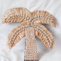 Palm Tree Shell Nursery Decor, Boho Wall Sea Ornament, Shelf Decoration, Coconut Hanging - thumbnail 2