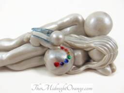 Rainbow Baby Sculpture - Pregnancy After Loss Gift By The Midnight Orange You Choose Wings - thumbnail 1