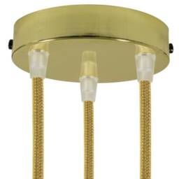 Vintage Art Deco Chandelier Pendant Lampshade in Pink Granite Glass, Transparency & Gilding, Single, Double Or Triple - thumbnail 4