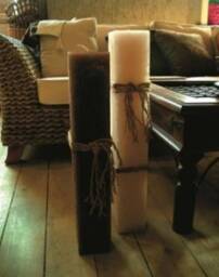 Chinese Calligraphy Candle Large Big Black White Scented Living Room Decor & Spa - thumbnail 3
