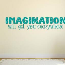 Imagination Wall Decal - Will Get You Everywhere Quote Classroom - thumbnail 2