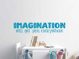 Imagination Wall Decal - Will Get You Everywhere Quote Classroom - thumbnail 1