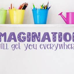 Imagination Wall Decal - Will Get You Everywhere Quote Classroom - thumbnail 3