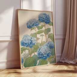 Hydrangea Poster, Botanical Wall Art, Flower Print, Decor, Nature Floral Artwork, Prints, Bloom Decor - thumbnail 2