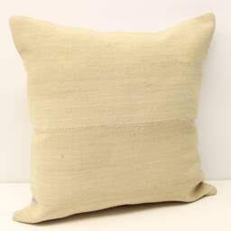 Vintage Kilim Pillow Cover 18x18, Handmade Turkish Wool Cushion - thumbnail 2
