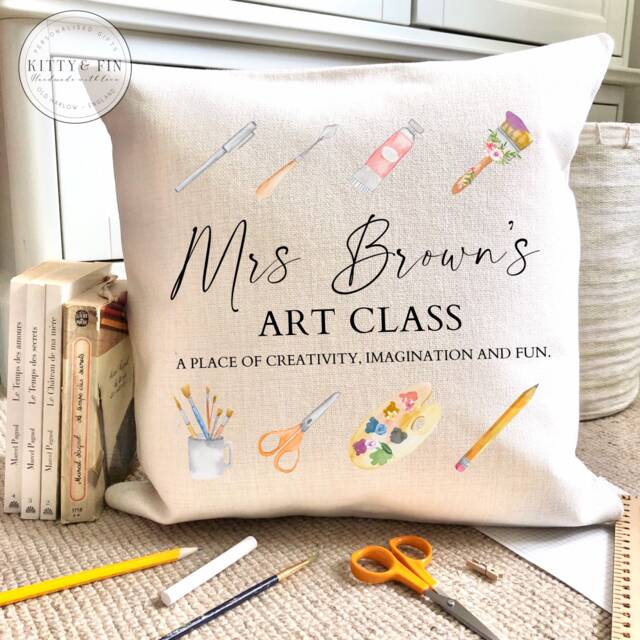 Personalised Teacher Linen Cushion - image 1