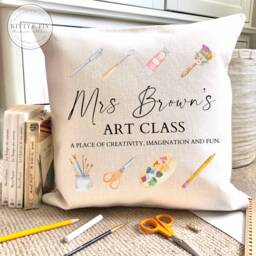 Personalised Teacher Linen Cushion