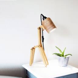 Plywood Giraffe Desk Lamp, Modern Table Library Decor - thumbnail 1