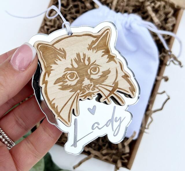 Personalised Birman Cat Ornament, Christmas Decoration, Bauble, Gift For Lover, Gift - image 1