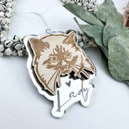 Personalised Birman Cat Ornament, Christmas Decoration, Bauble, Gift For Lover, Gift - thumbnail 2