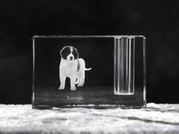 Tronjak , Crystal Pen Holder With Dog, Souvenir, Decoration, Limited Edition, Collection - thumbnail 1