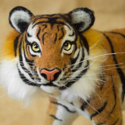 Made To Order Needle Felted Tiger Custom Needle Felted Animal Sculpture - thumbnail 4