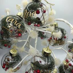 Personalised Christmas Bauble, Woodland Tree Decoration, Name Ornament, Berry - thumbnail 3