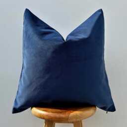 Navy Blue Velvet Pillow Cover Euro Sham, Boho Lumbar Cushion - All Duties Paid Usa - thumbnail 2
