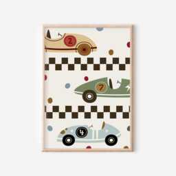Bold Race Car Print. Perfect Wall Art For A Nursery, Bedroom Or Playroom - Print Only - thumbnail 2