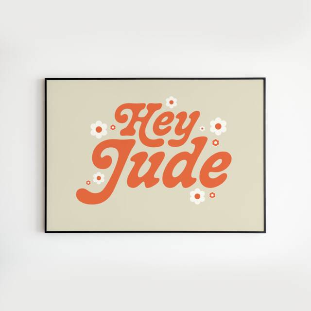 Hey Jude - Lyrics Music A3 A4 A5 Wall Art Poster Print Gig - image 1