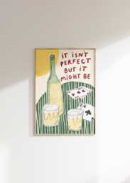 It Isn't Perfect But Might Be Lyrics Wall Print - Olivia Dean Poster Music Art Gifts For Girls - thumbnail 1