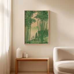 Bamboo Forest Poster, Japanese Landscape Print, Zen Wall Art - thumbnail 3