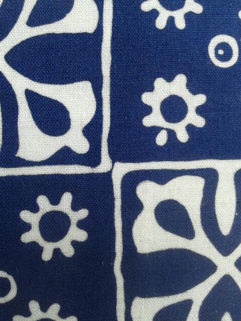Batik Pillow Cover Handprinted Navy Blue Cotton Cushion, Boho Decor - image 1