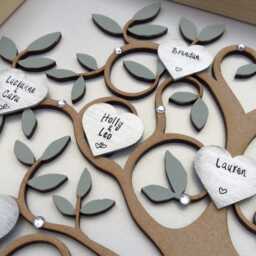 Diamond Wedding Anniversary Gift For 60Th Personalised Family Tree Frame By Little Jenny Wren - thumbnail 3