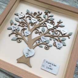 Diamond Wedding Anniversary Gift For 60Th Personalised Family Tree Frame By Little Jenny Wren - thumbnail 2